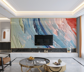 Marble Wallpaper Murals - Colourful Splash Design-GraffitiWallArt