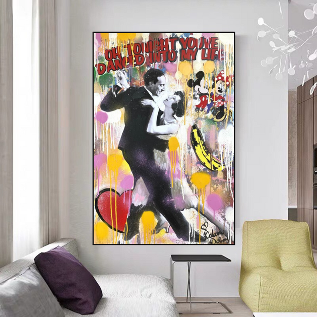 Marilyn Canvas Poster Wall Art - Lets Fall In Love-GraffitiWallArt