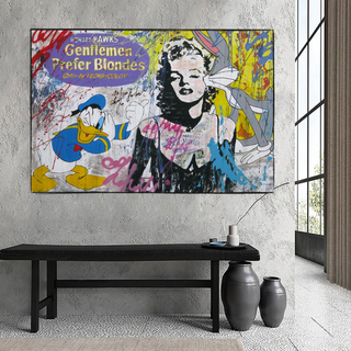 Marilyn Canvas Wall Art: Gentleman Prefer Blondes-GraffitiWallArt