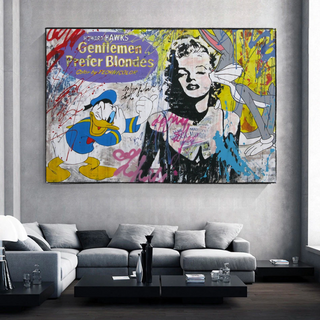 Marilyn Canvas Wall Art: Gentleman Prefer Blondes-GraffitiWallArt