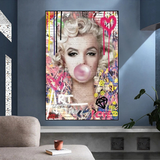 Marilyn Chewing Gum Art: A Unique and Vibrant Creation-GraffitiWallArt