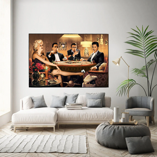 Marilyn, Elvis and James Dean Canvas Art: Poker-GraffitiWallArt