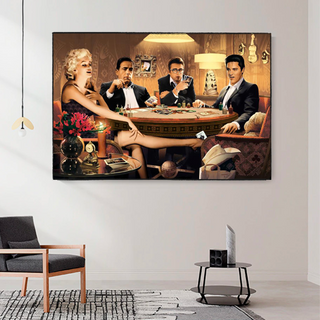 Marilyn, Elvis and James Dean Canvas Art: Poker-GraffitiWallArt