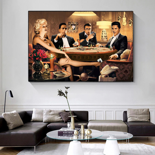 Marilyn, Elvis and James Dean Canvas Art: Poker-GraffitiWallArt