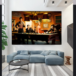 Marilyn, Elvis and James Dean Canvas Art: Snooker-GraffitiWallArt