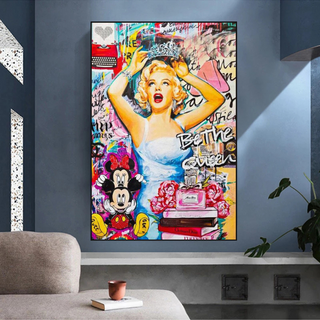 Marilyn Monroe Canvas Wall Art: Be the Queen-GraffitiWallArt