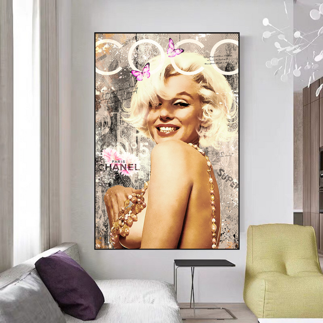 Marilyn Monroe Canvas Wall Art: COCO Milano Masterpiece