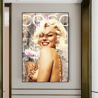 Marilyn Monroe Canvas Wall Art: COCO Milano Masterpiece-GraffitiWallArt