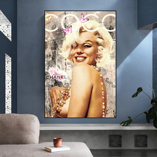 Marilyn Monroe Canvas Wall Art: COCO Milano Masterpiece-GraffitiWallArt