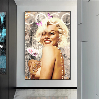 Marilyn Monroe Canvas Wall Art: COCO Milano Masterpiece-GraffitiWallArt