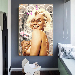 Marilyn Monroe Canvas Wall Art: COCO Milano Masterpiece-GraffitiWallArt