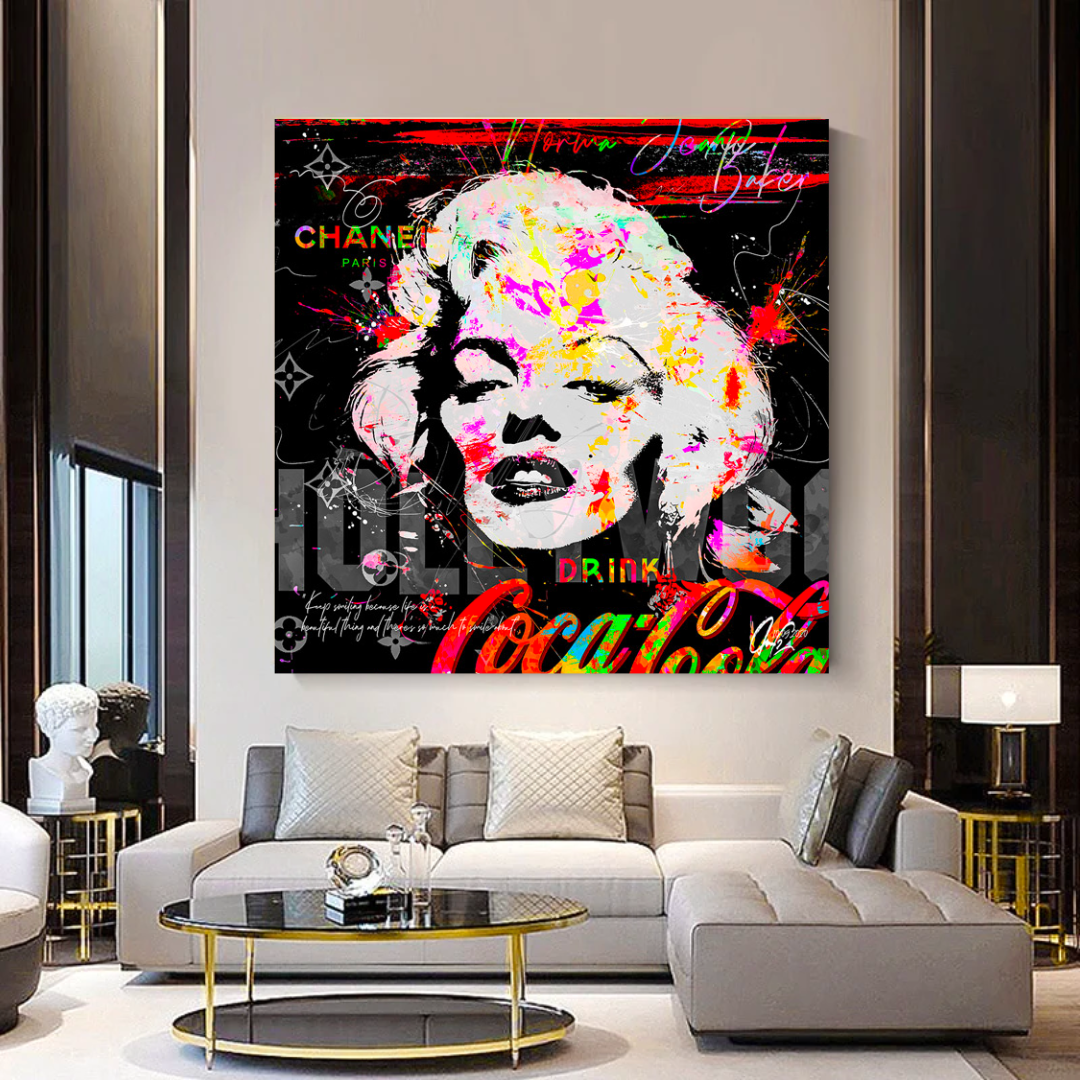 Marilyn Monroe CocaCola Canvas Wall Art - Stunning-GraffitiWallArt