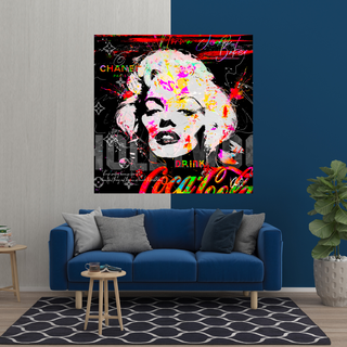 Marilyn Monroe CocaCola Canvas Wall Art - Stunning-GraffitiWallArt