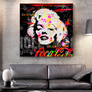 Marilyn Monroe CocaCola Canvas Wall Art - Stunning-GraffitiWallArt