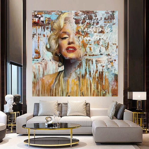 Marilyn Monroe Legend Canvas Wall Art - Exquisite Home Dcor Piece-GraffitiWallArt