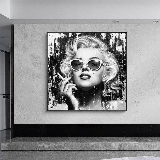 Marilyn Monroe Pop Art: Black and White Collection-GraffitiWallArt