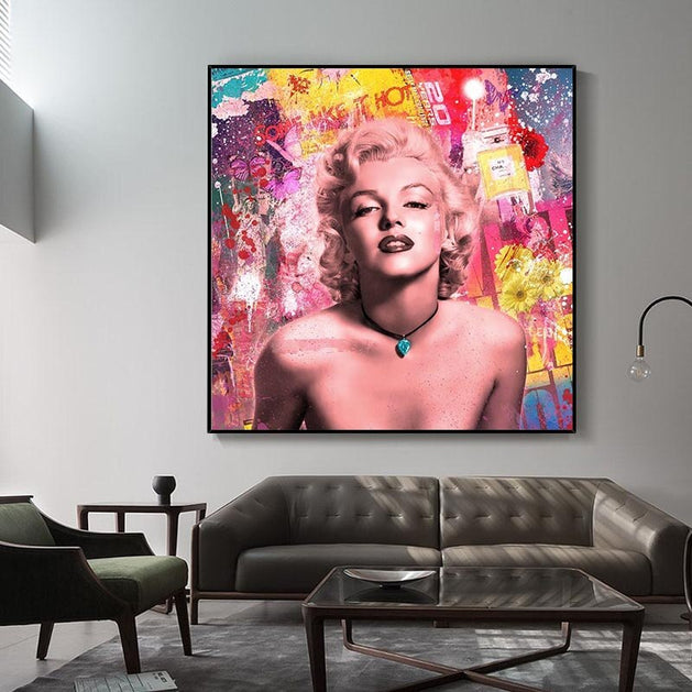 Marilyn Monroe Pop Icon Wall Art: Celebrate the Legend-GraffitiWallArt