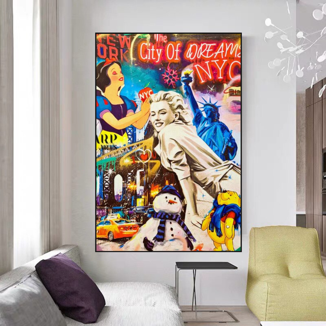 Marilyn n Alice Street Style Art - Elevate your home decor-GraffitiWallArt