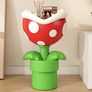 Mario Flower Statue: Unique Ornament for Mario Fans-GraffitiWallArt