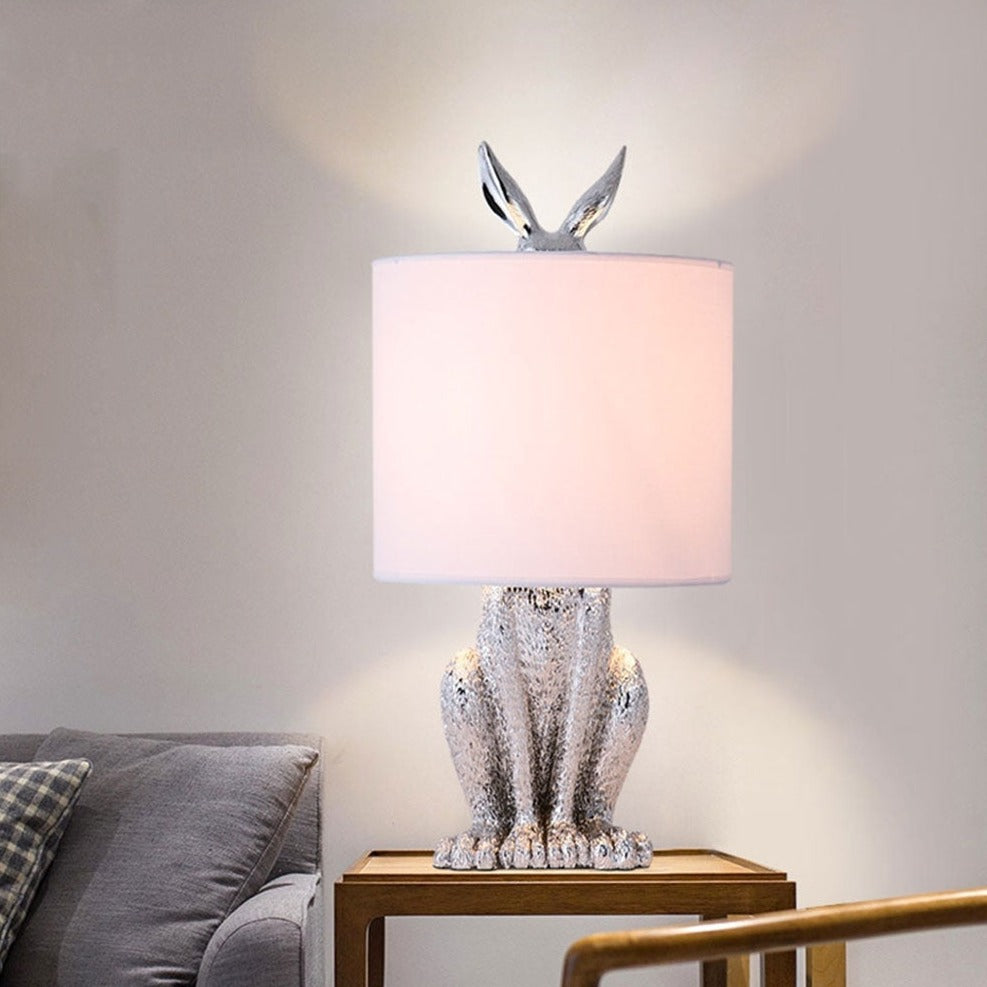 Masked Rabbit Resin Table Lamp - Illuminate Your Space-GraffitiWallArt