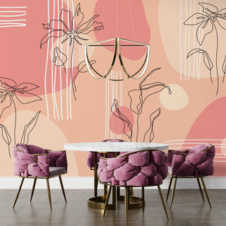 Matisse Line Art Wallpaper Mural: Exquisite Designs-GraffitiWallArt