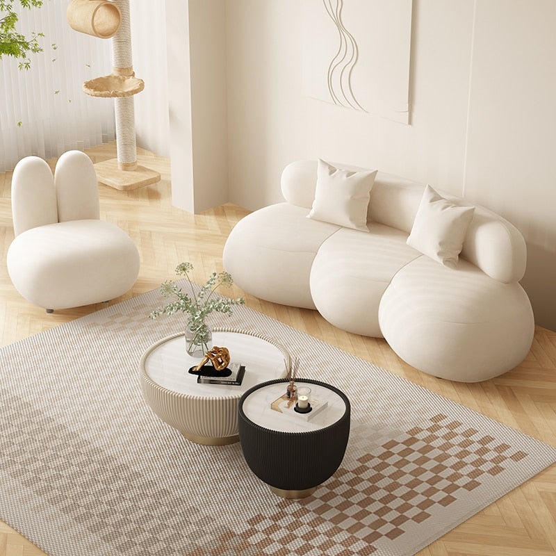 Meubles Curved Bubble Puff Sofa Set - Perfect Addition-GraffitiWallArt