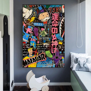 Millionaire: Mr Monopoly Canvas Wall Art-GraffitiWallArt