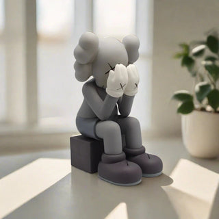 Mini KAWS Companion Passing Through Gray 28cm-GraffitiWallArt