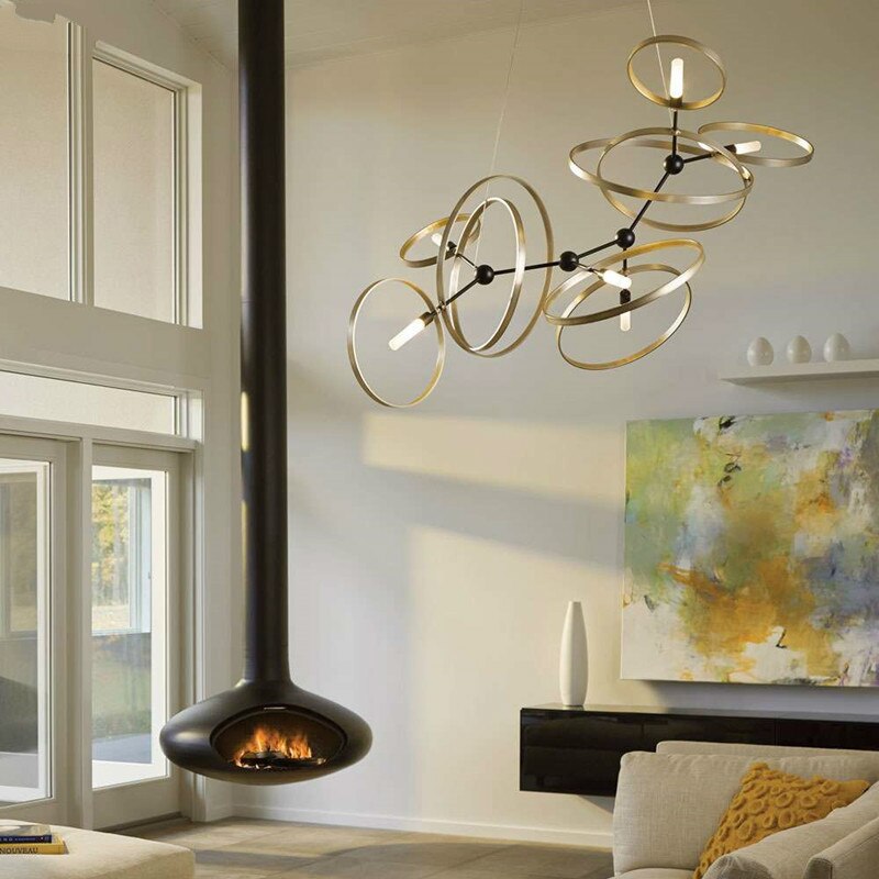 Minimalism Rings Chandelier – Exquisite Design & Style-GraffitiWallArt