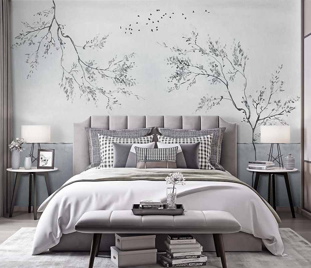 Minimalist Trees Wallpaper Murals - Elevate Your Space-GraffitiWallArt