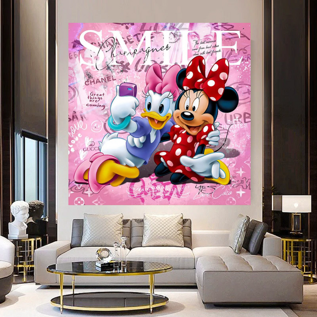 Minnie Canvas Wall Art - Capture Precious Moments-GraffitiWallArt