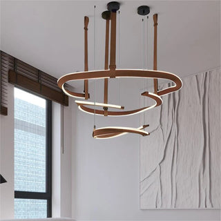 ModaLux Leather Craft LED Chandelier-GraffitiWallArt