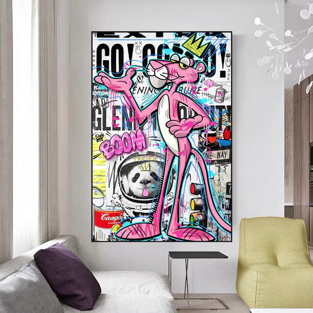 Modern Artistry - Pink Panther Poster-GraffitiWallArt