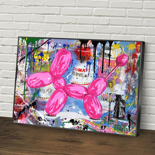 Modern Balloon Dog Graffiti Canvas Wall Art - Unique Home Decor-GraffitiWallArt