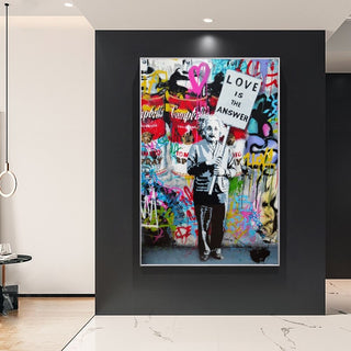 Modern Banksy Art Canvas Posters - Abstract Portrait Print for Wall Decor-GraffitiWallArt