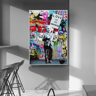 Modern Banksy Art Canvas Posters - Abstract Portrait Print for Wall Decor-GraffitiWallArt