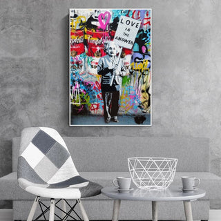 Modern Banksy Art Canvas Posters - Abstract Portrait Print for Wall Decor-GraffitiWallArt