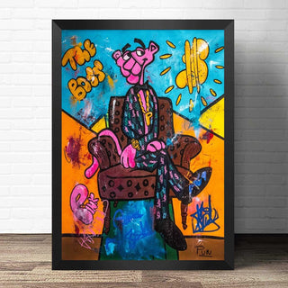 Modern Cartoon Charm - Pink Panther Poster-GraffitiWallArt