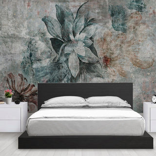 Modern Chic Floral Mural Wallpaper-GraffitiWallArt