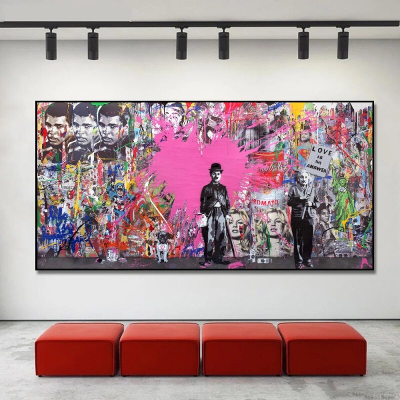 Modern Graffiti Street Art Love Canvas Print - Pop Art Home Decor-GraffitiWallArt