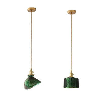 Modern Loft Pure Copper Lamp Holder Green Light-GraffitiWallArt