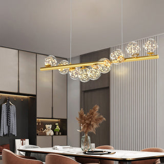 Modern Long Glass Ball Chandelier with G9 LED-GraffitiWallArt