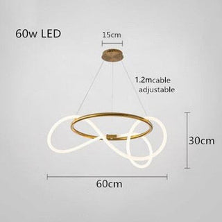 Modern Long Hose LED Chandelier for Dining Room-GraffitiWallArt