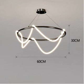 Modern Long Hose LED Chandelier for Dining Room-GraffitiWallArt