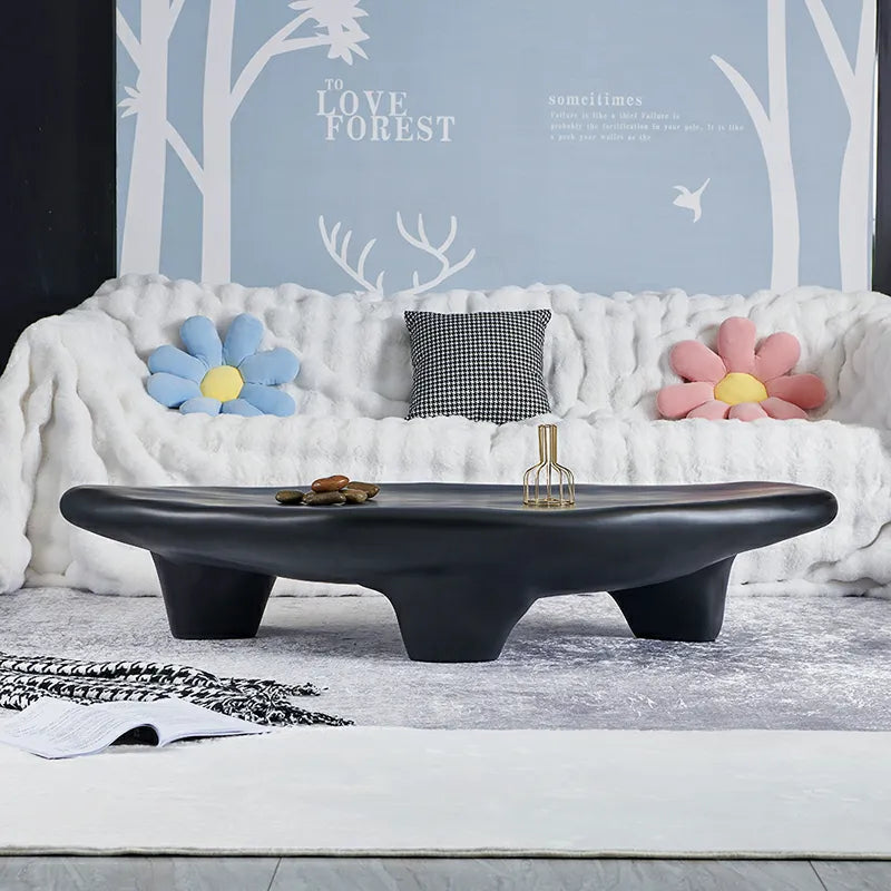 Modern Minimalist Black Coffee Table for a Stylish Living Room-GraffitiWallArt