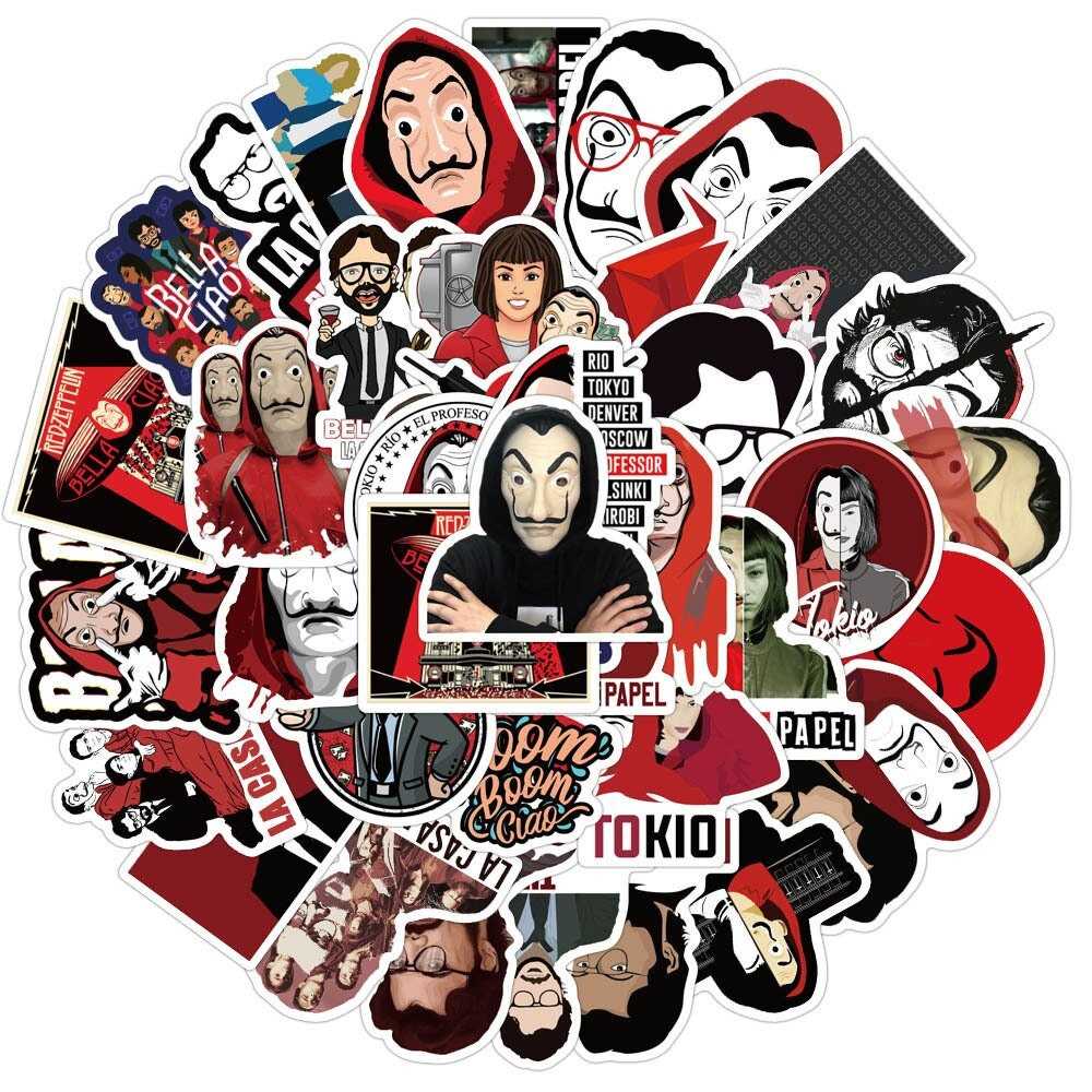 Money Heist Stickers Pack: Ideal for Fans-GraffitiWallArt