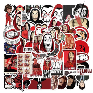 Money Heist Stickers Pack: Ideal for Fans-GraffitiWallArt