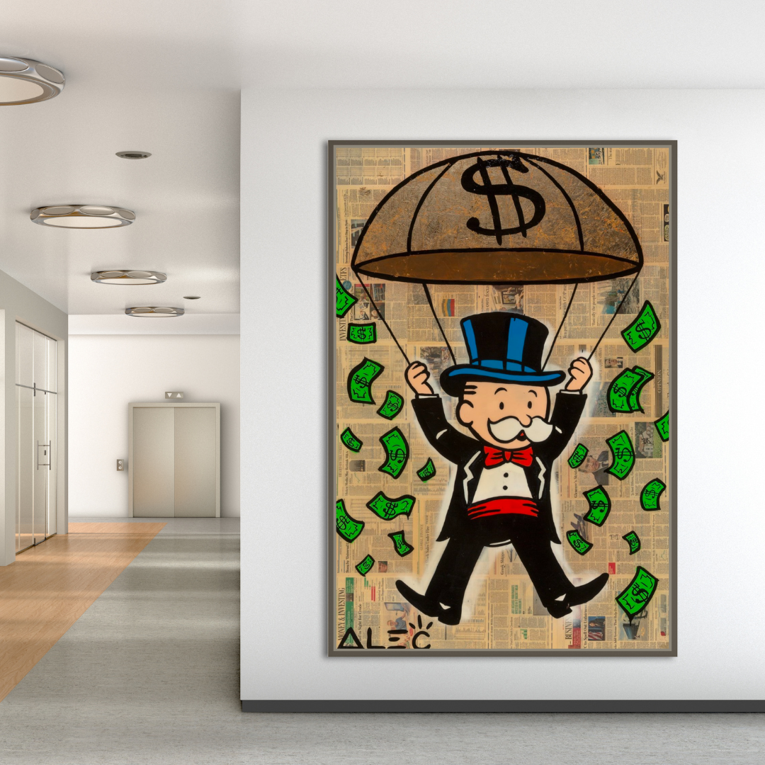 Money Rain Millionaire - Alec Monopoly Wall Art-GraffitiWallArt