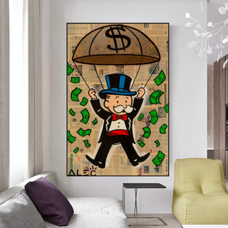 Money Rain Millionaire - Alec Monopoly Wall Art-GraffitiWallArt