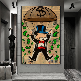 Money Rain Millionaire - Alec Monopoly Wall Art-GraffitiWallArt